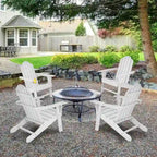 Outdoor Adirondack Chair with Built-in Cup Holder for Backyard Porch - 34 x 31 x 37 (L x W x H)