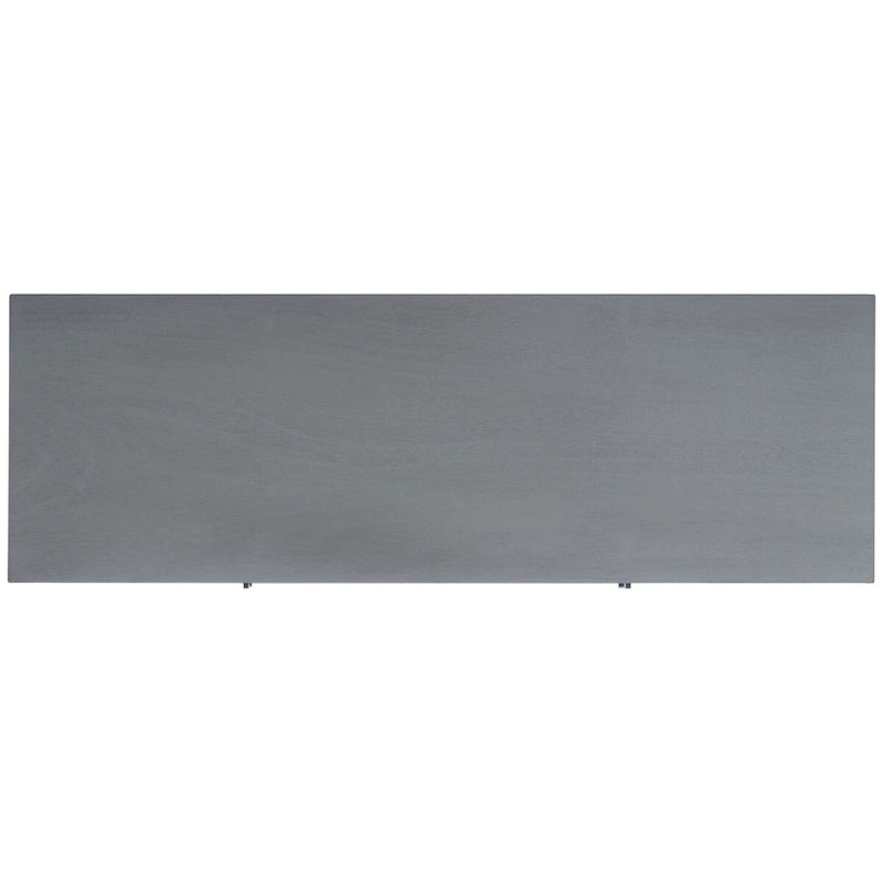 47 in. Mid-Century TV Stand with Open Shelf and 2 Doors – Distressed White / Black / Distressed Grey / Brown