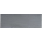 47 in. Mid-Century TV Stand with Open Shelf and 2 Doors – Distressed White / Black / Distressed Grey / Brown