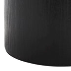 Round Pedestal Coffee Table – Natural / Dark Oak / Black / Black & White Wash, Farmhouse Style