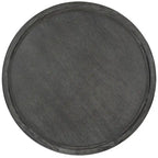 Round Pedestal Coffee Table – Natural / Dark Oak / Black / Black & White Wash, Farmhouse Style