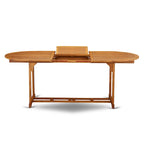 Outdoor Set - Outdoor Chairs Slatted Back and a Table and Oval Top with Wooden legs - Natural Oil Finish (Pieces option)