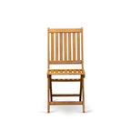 Outdoor Set - Outdoor Chairs Slatted Back and a Table and Oval Top with Wooden legs - Natural Oil Finish (Pieces option)