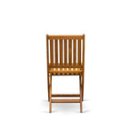 Outdoor Set - Outdoor Chairs Slatted Back and a Table and Oval Top with Wooden legs - Natural Oil Finish (Pieces option)