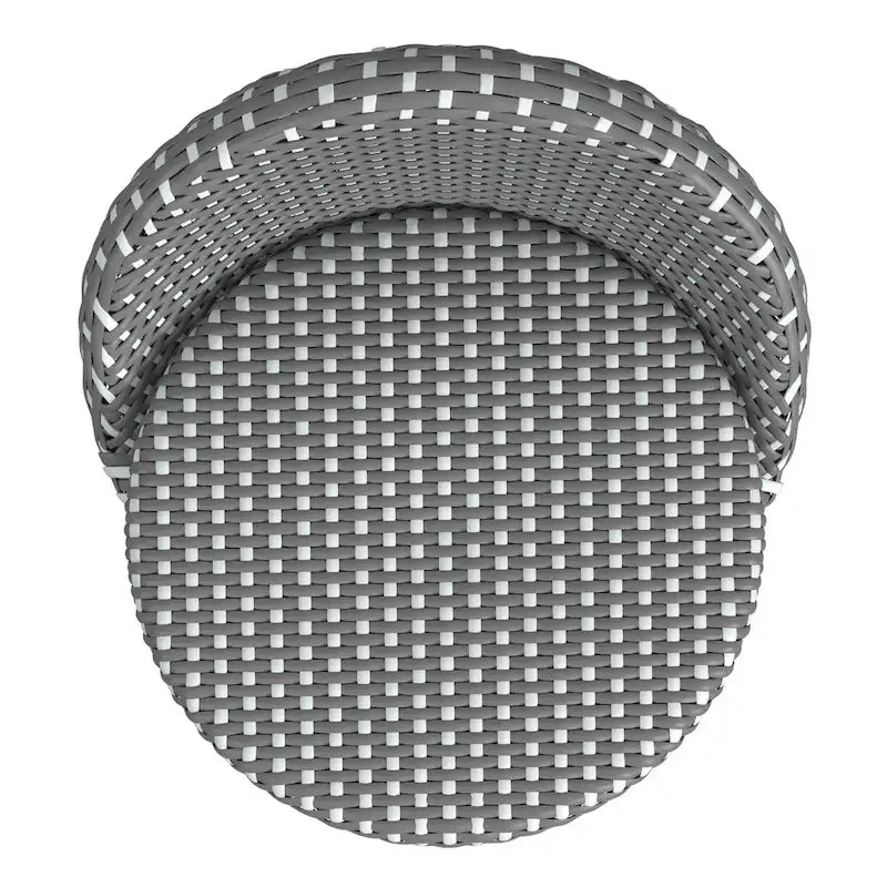 Tobias Outdoor Rattan and Metal Low Back Counter Stool
