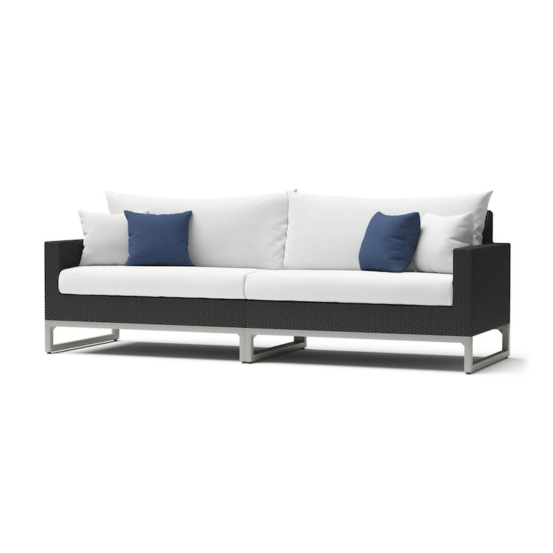 Milo Espresso 8 Piece Sunbrella Outdoor Patio Motion Seating Set