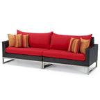 Milo Espresso 8 Piece Sunbrella Outdoor Patio Motion Seating Set