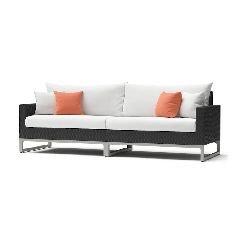 Milo Espresso 8 Piece Sunbrella Outdoor Patio Motion Seating Set