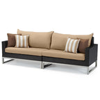 Milo Espresso 8 Piece Sunbrella Outdoor Patio Motion Seating Set