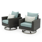 Milo Espresso 8 Piece Sunbrella Outdoor Patio Motion Seating Set