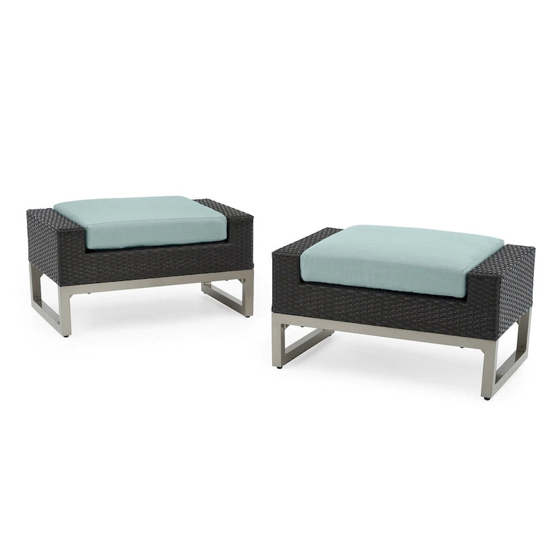 Milo Espresso 8 Piece Sunbrella Outdoor Patio Motion Seating Set