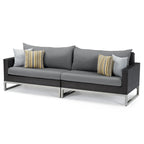 Milo Espresso 8 Piece Sunbrella Outdoor Patio Motion Seating Set