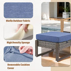 Gymojoy Patio Chairs Set of 2, All Weather Rattan Chair - Grey