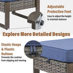 Gymojoy Patio Chairs Set of 2, All Weather Rattan Chair - Grey