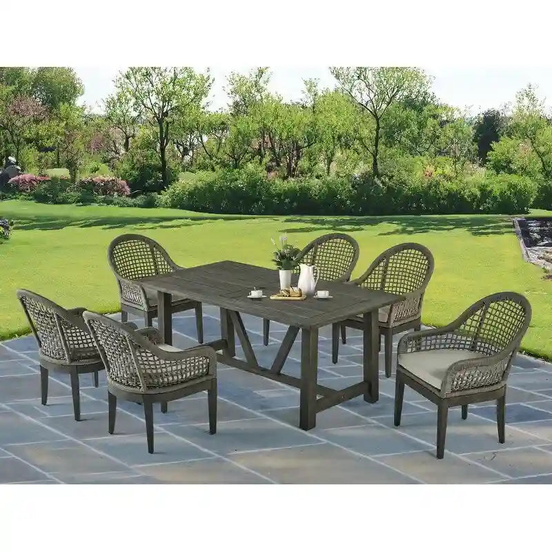 Best Quality Furniture Wood Patio Sets with Umbrella Hole