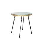 3 Pieces Outdoor Rattan Chair Conversation Sets with Glass Top Table