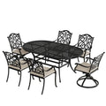 8 - Person Elliptical Outdoor Dining Set with Cushions