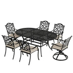 8 - Person Elliptical Outdoor Dining Set with Cushions