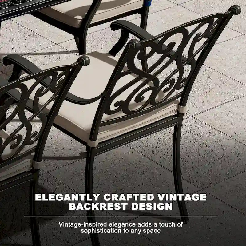 8 - Person Elliptical Outdoor Dining Set with Cushions