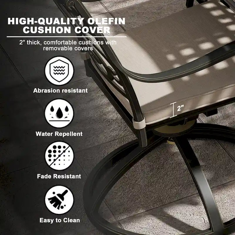 8 - Person Elliptical Outdoor Dining Set with Cushions
