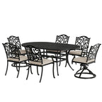 8 - Person Elliptical Outdoor Dining Set with Cushions