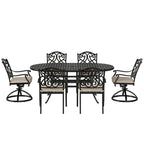 8 - Person Elliptical Outdoor Dining Set with Cushions