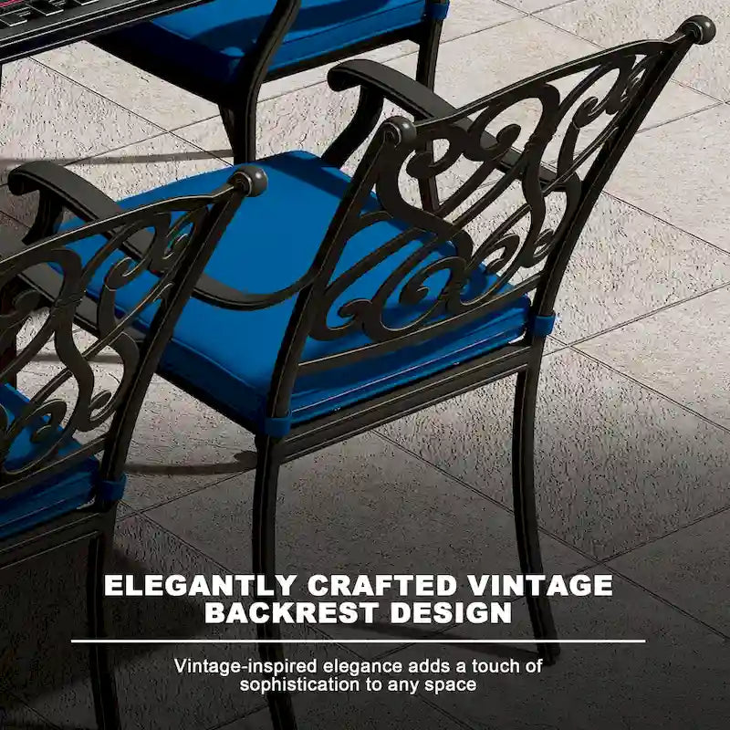 8 - Person Elliptical Outdoor Dining Set with Cushions