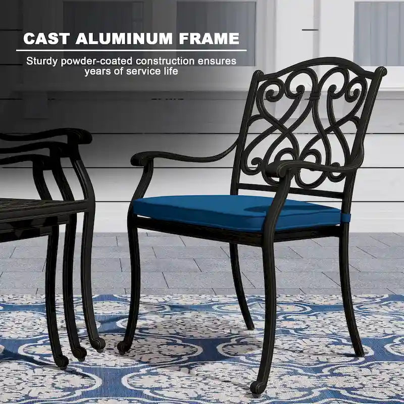 8 - Person Elliptical Outdoor Dining Set with Cushions