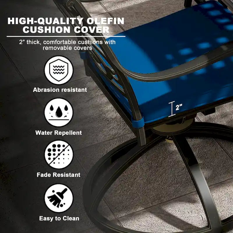 8 - Person Elliptical Outdoor Dining Set with Cushions