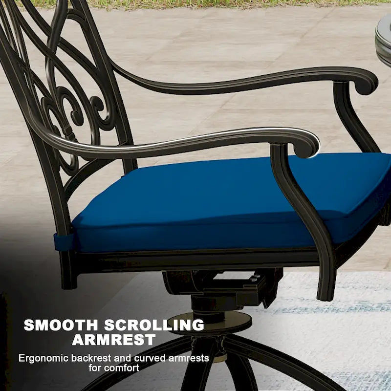 8 - Person Elliptical Outdoor Dining Set with Cushions