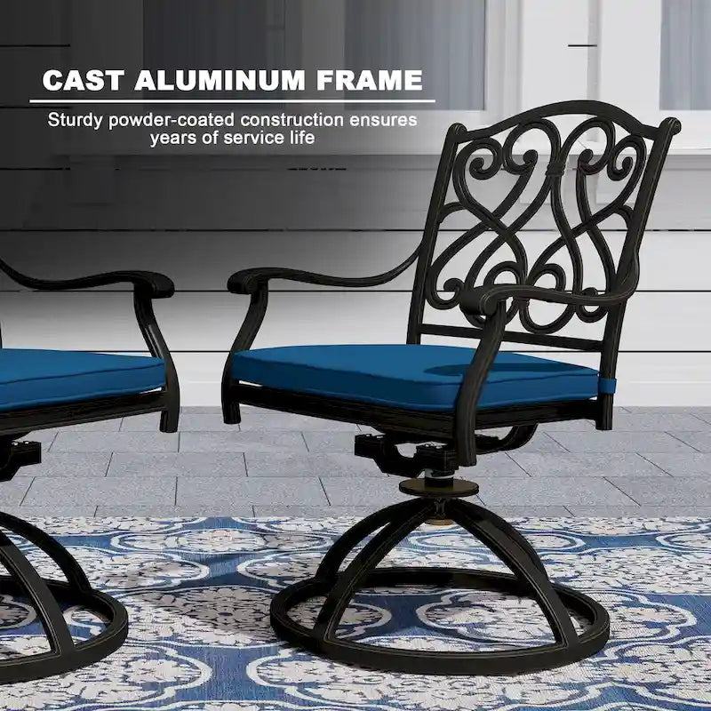 8 - Person Elliptical Outdoor Dining Set with Cushions