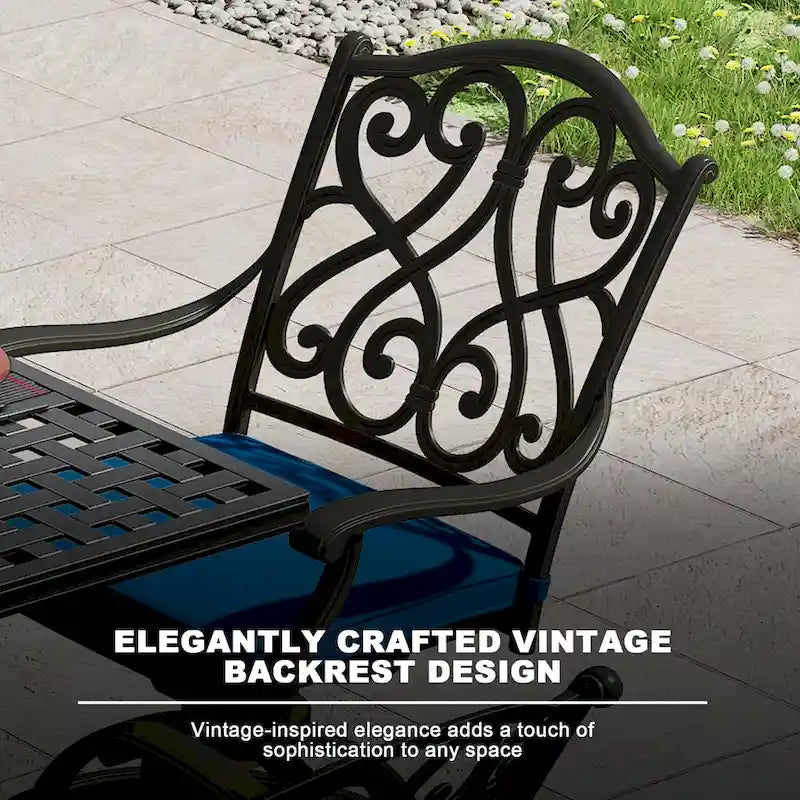 8 - Person Elliptical Outdoor Dining Set with Cushions