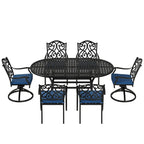 8 - Person Elliptical Outdoor Dining Set with Cushions