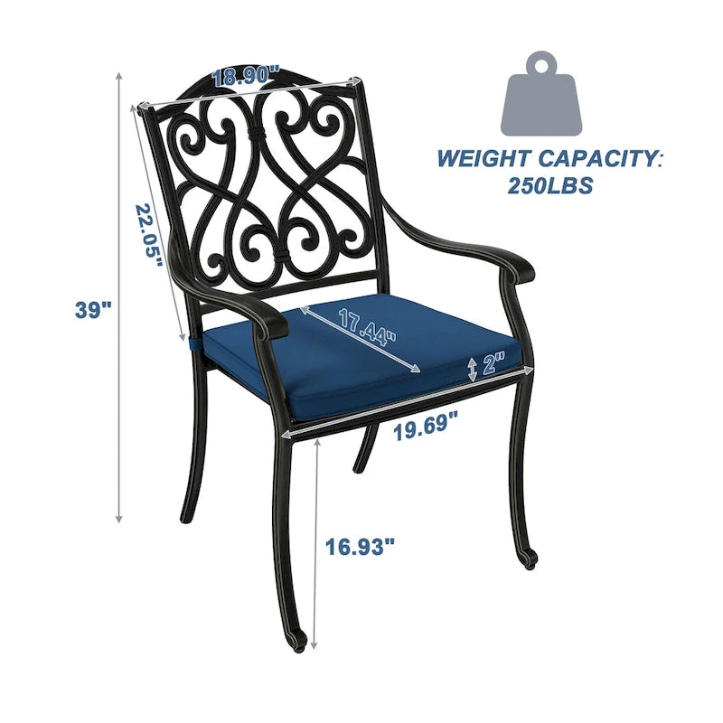 8 - Person Elliptical Outdoor Dining Set with Cushions