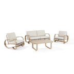 4-Piece Outdoor Aluminum Cushioned Club sofa Set
