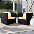 Vrakae 2 Piece Outdoor Patio Rattan Wicker Chair