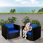 Vrakae 2 Piece Outdoor Patio Rattan Wicker Chair