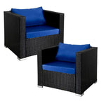 Vrakae 2 Piece Outdoor Patio Rattan Wicker Chair
