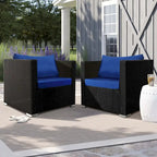 Vrakae 2 Piece Outdoor Patio Rattan Wicker Chair
