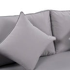 Outdoor Daybed Woven Nylon Rope Backrest with Washable Cushions