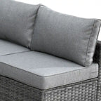 HOOOWOOO 8-piece Wicker Outdoor Patio Furniture Sofa Set Fire Pit Set