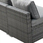 HOOOWOOO 8-piece Wicker Outdoor Patio Furniture Sofa Set Fire Pit Set