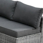 HOOOWOOO 8-piece Wicker Outdoor Patio Furniture Sofa Set Fire Pit Set