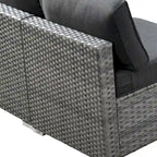 HOOOWOOO 8-piece Wicker Outdoor Patio Furniture Sofa Set Fire Pit Set