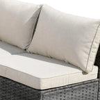 HOOOWOOO 8-piece Wicker Outdoor Patio Furniture Sofa Set Fire Pit Set