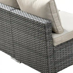 HOOOWOOO 8-piece Wicker Outdoor Patio Furniture Sofa Set Fire Pit Set