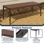 All-Iron Detachable Rattan Bench