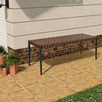All-Iron Detachable Rattan Bench