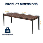 All-Iron Detachable Rattan Bench