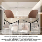 Set of 2 Microfiber Leather Upholstered Dining Chairs with Metal Legs - 20x21x32